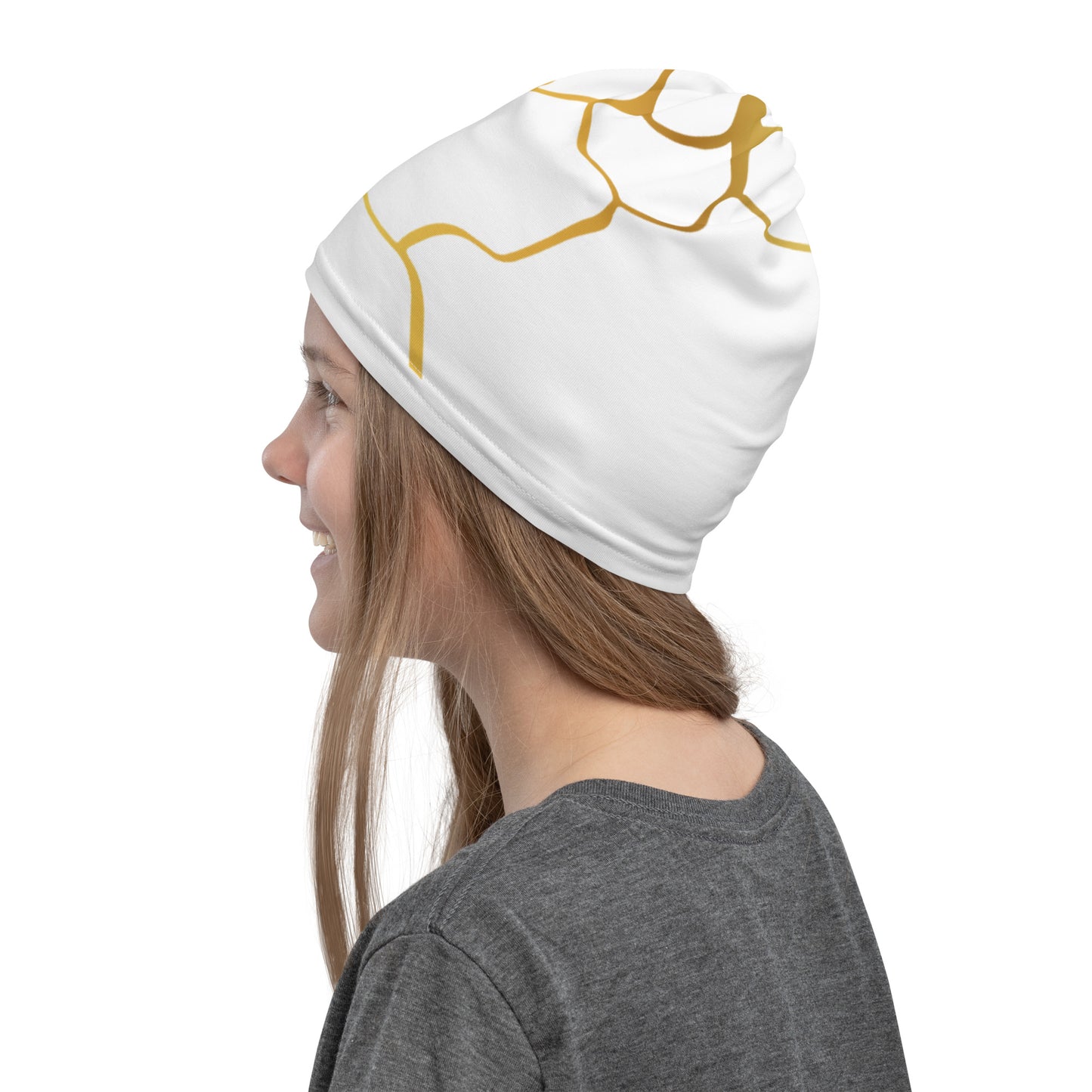Cache cou Prestige™ Blanc et Or Filament - Prestige SXM