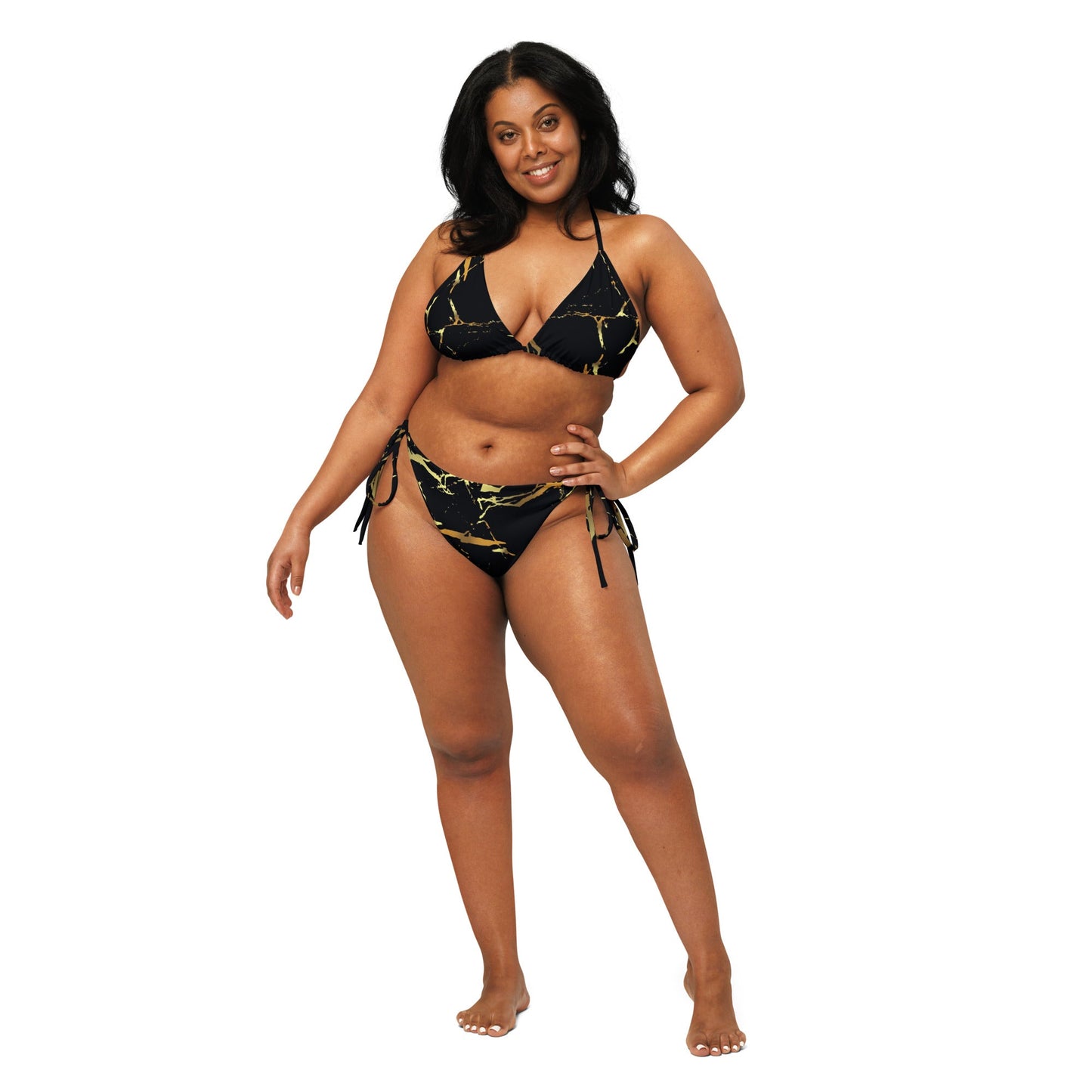 Bikini Ć string Prestigeā¢ Noir & Or - Prestige Picture Sxm