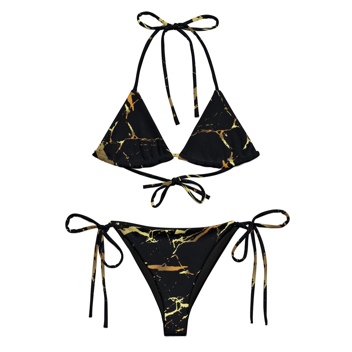 Bikini Ć string Prestigeā¢ Noir & Or - Prestige Picture Sxm