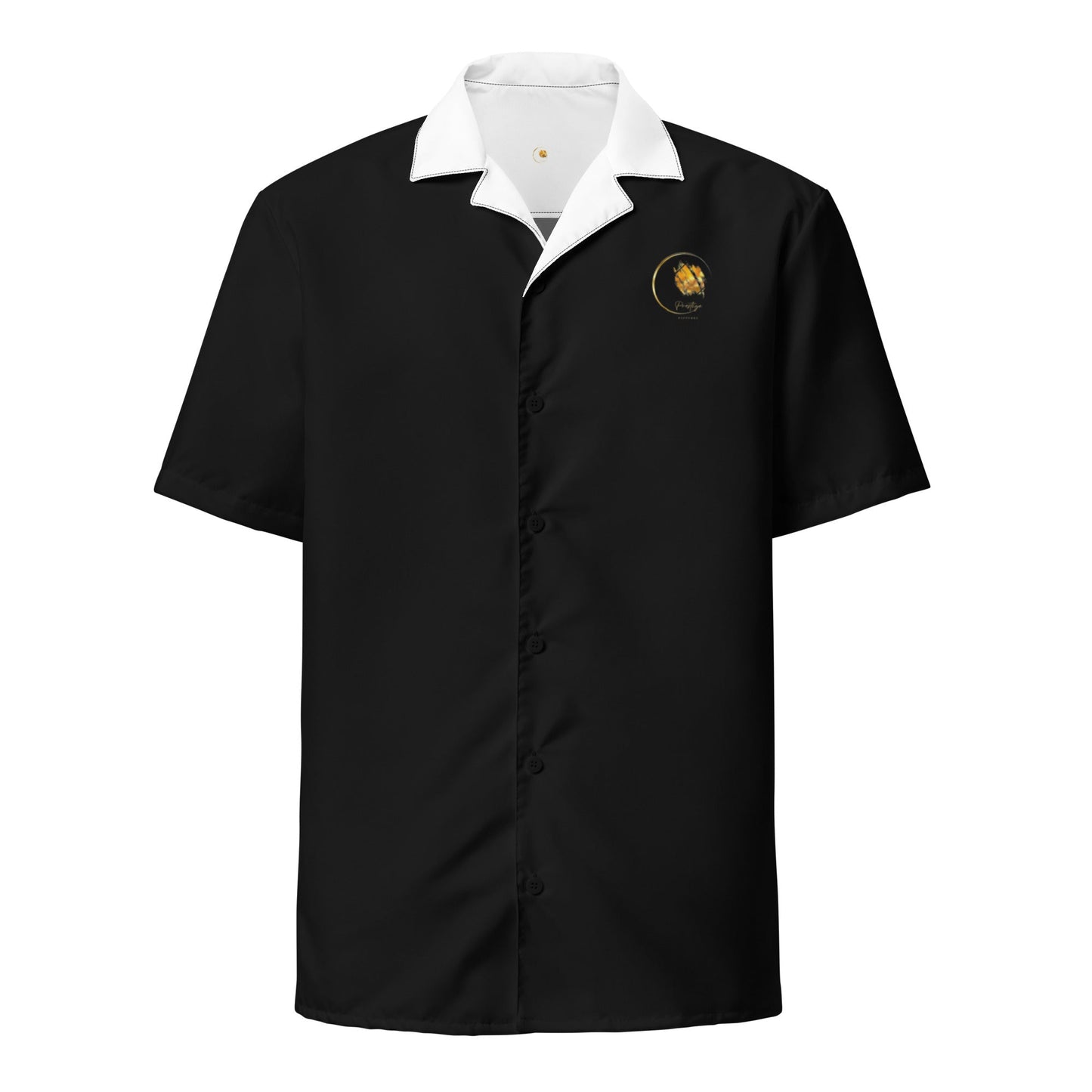 Chemise à boutons unisexe Prestige⢠Noir - Prestige SXM