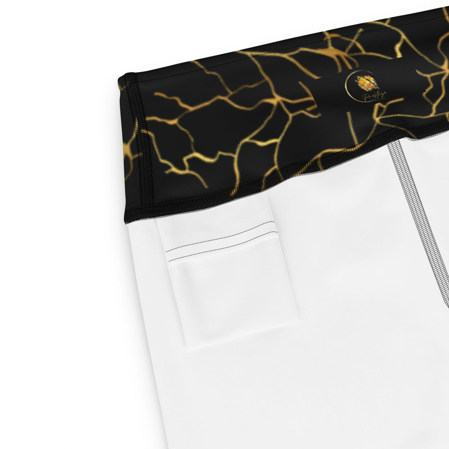 Legging de Yoga Prestige™ Noir et Or Floraison - Prestige SXM