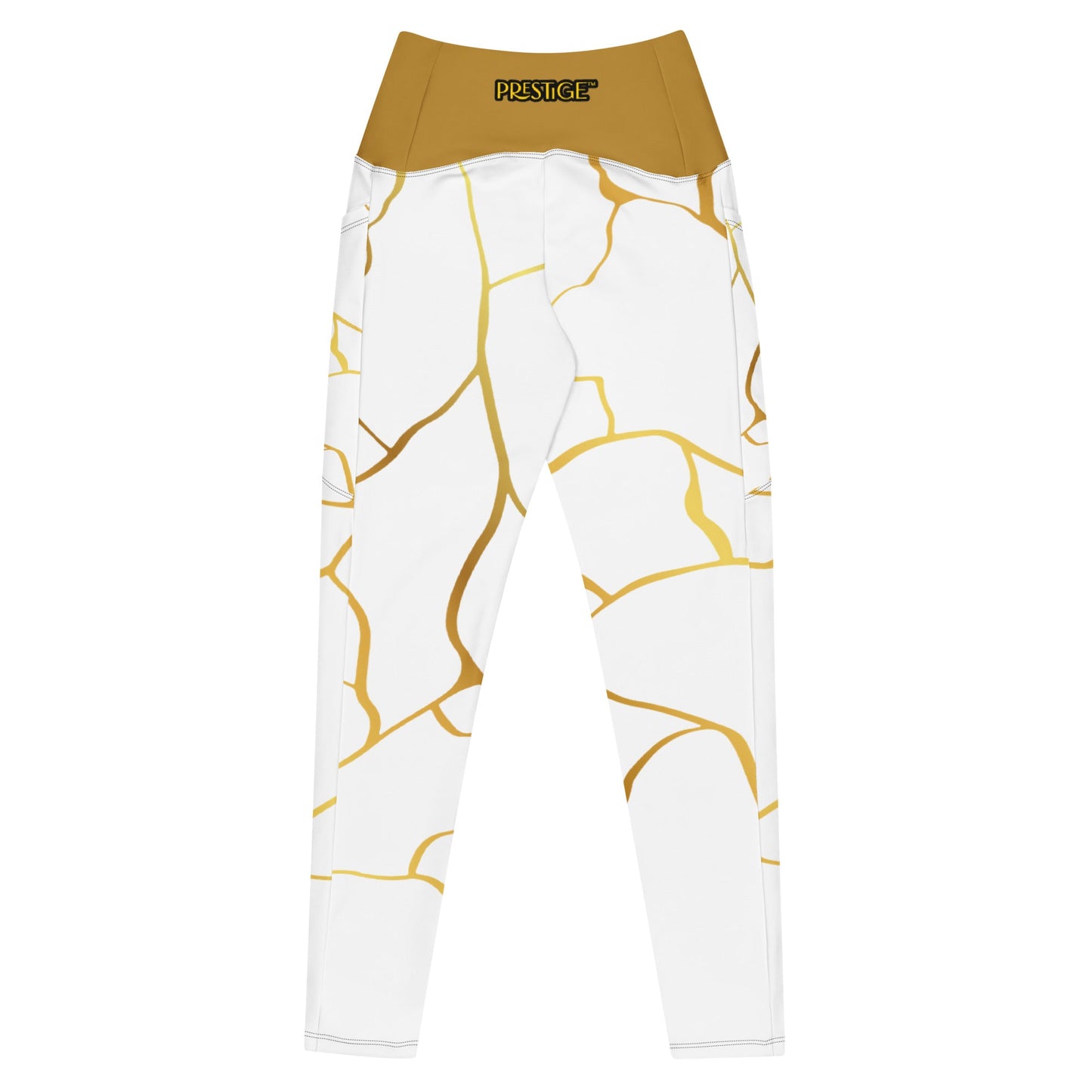 Leggings avec poches Prestige™ Blanc/Or et Or Filament - Prestige SXM
