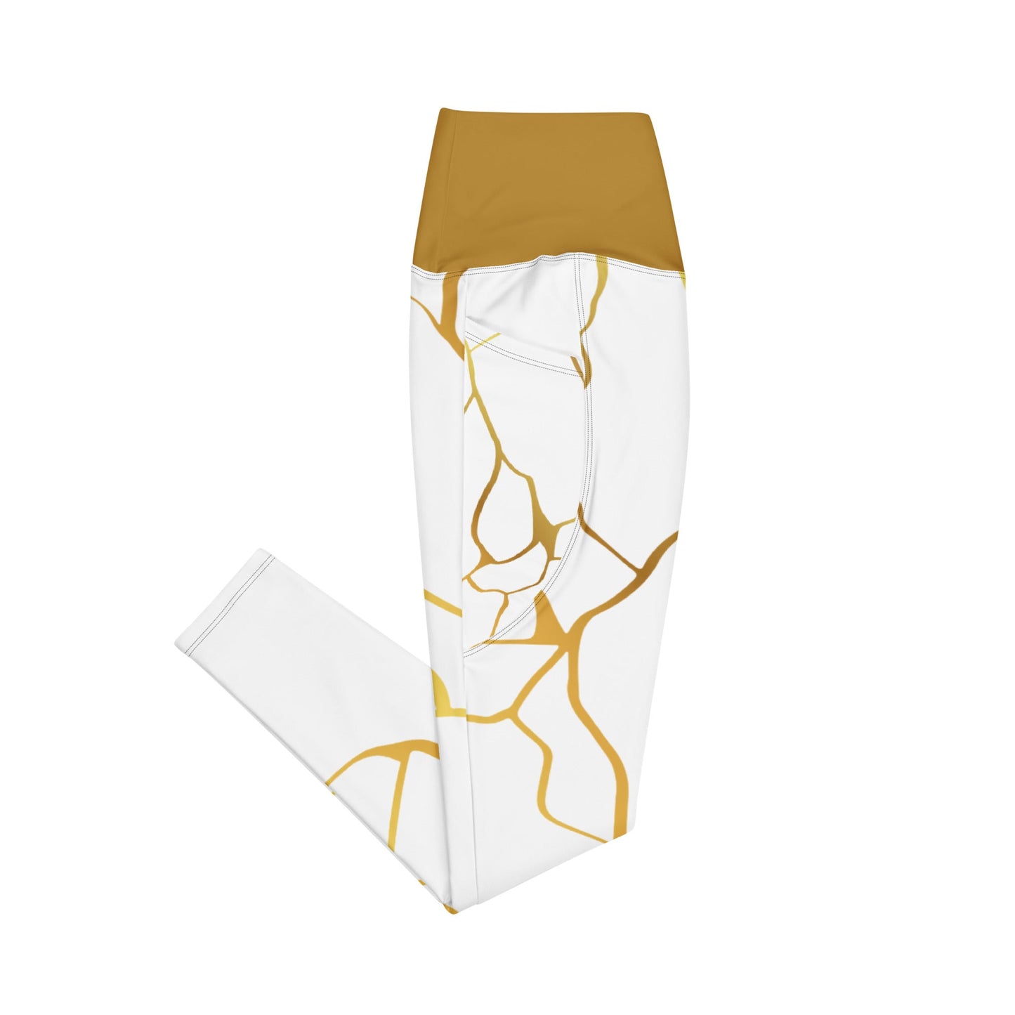 Leggings avec poches Prestige™ Blanc/Or et Or Filament - Prestige SXM