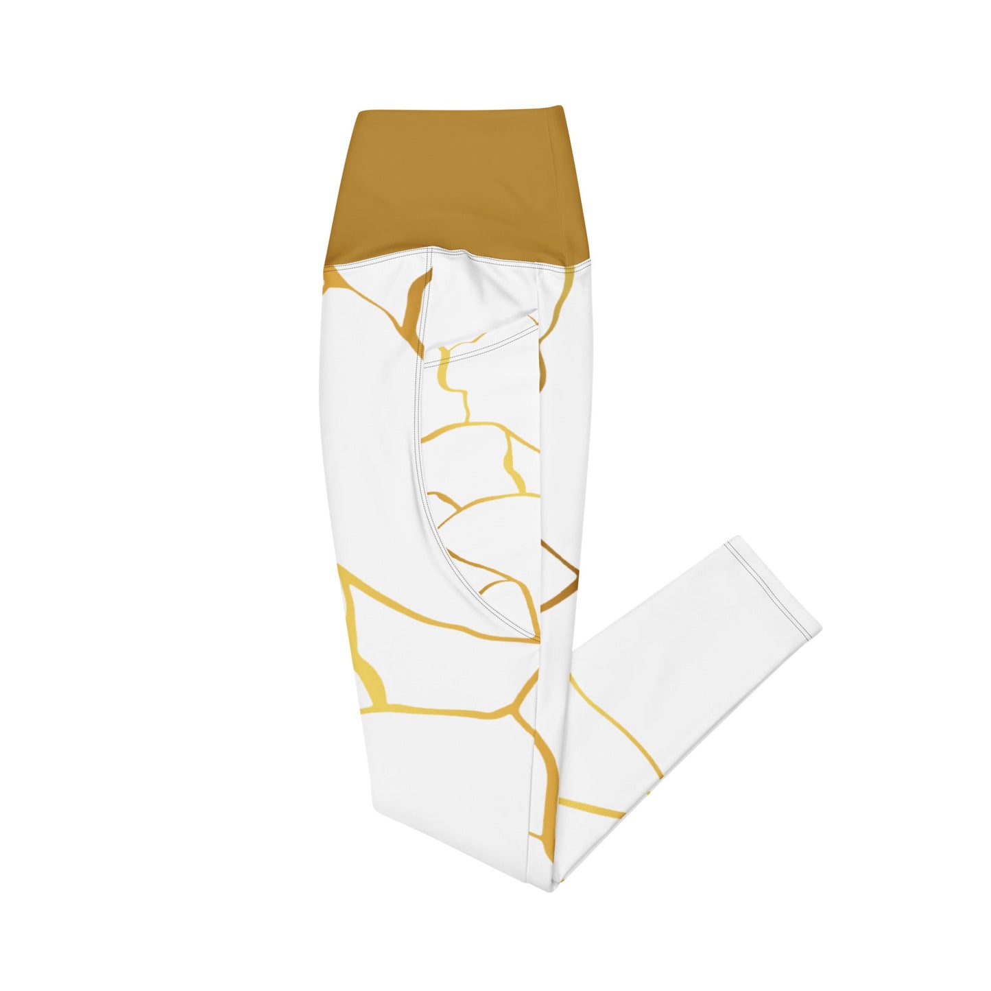 Leggings avec poches Prestige™ Blanc/Or et Or Filament - Prestige SXM