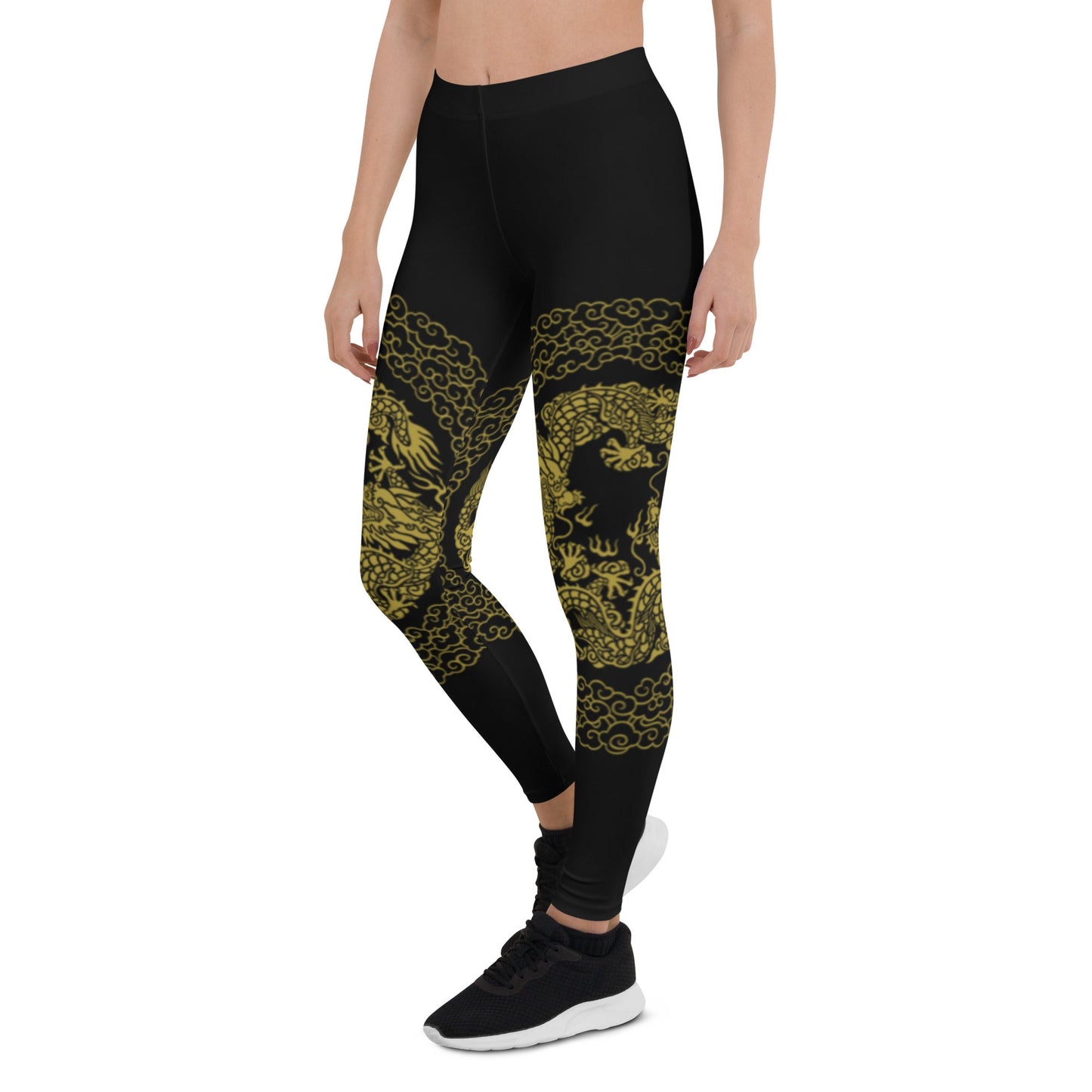 Leggings de Sport Prestige™ Dragon Noir & Or - Prestige SXM