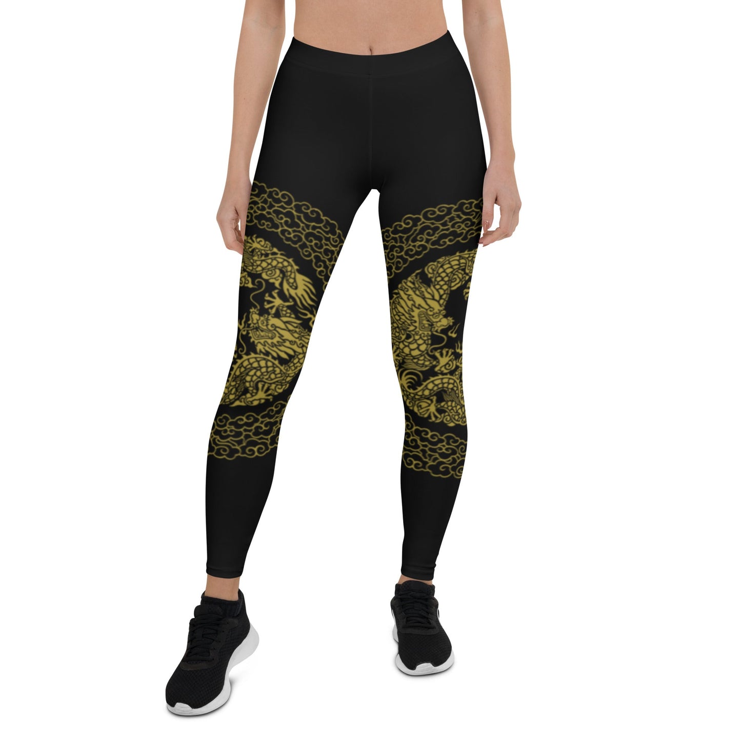 Leggings de Sport Prestige™ Dragon Noir & Or - Prestige SXM