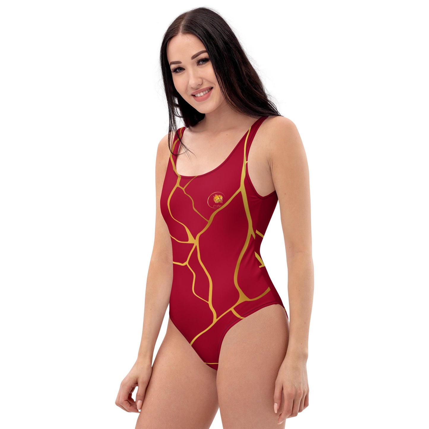 Maillot de Bain Prestige™ 1 Pièce Vin et Or Filament - Prestige SXM