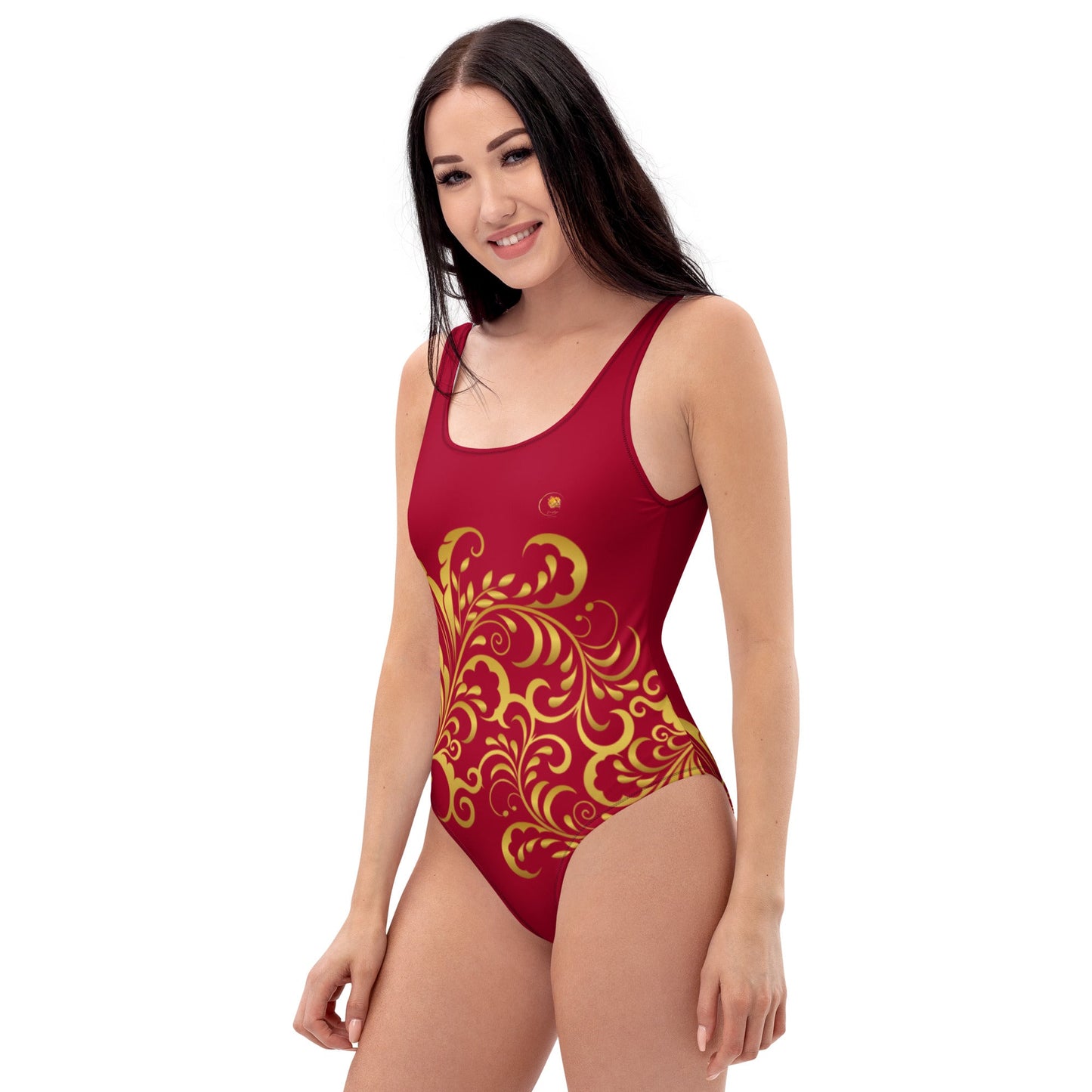 Maillot de Bain Prestige™ 1 Pièce Vin et Or Floraison - Prestige SXM