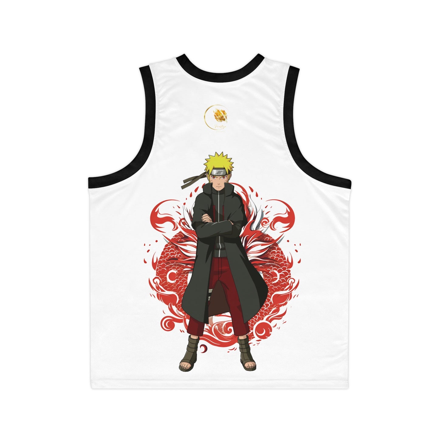 Maillot de basket Prestige⢠Unisexe Blanc "Naruto Fan" - Prestige SXM