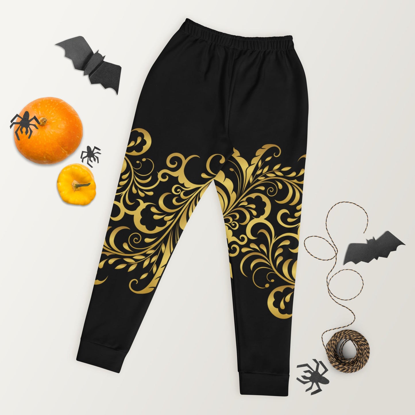 Pantalon de Jogging Prestige™ Noir et Or Floraison Pour Femme - Prestige SXM