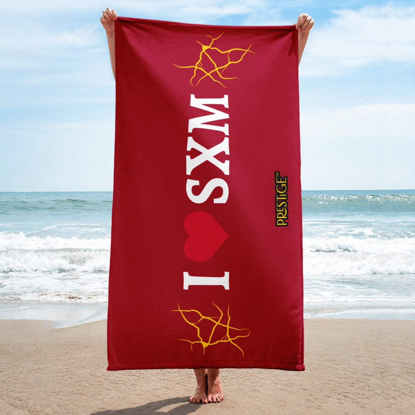 Serviette Prestige™ LOVE SXM Vin et Or - Prestige SXM