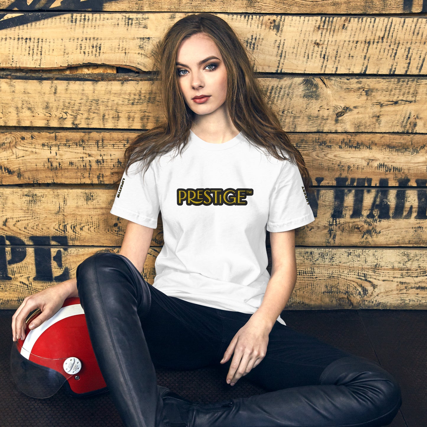 T-shirt Logo Texte Brodé Prestige™ Unisexe - Prestige SXM