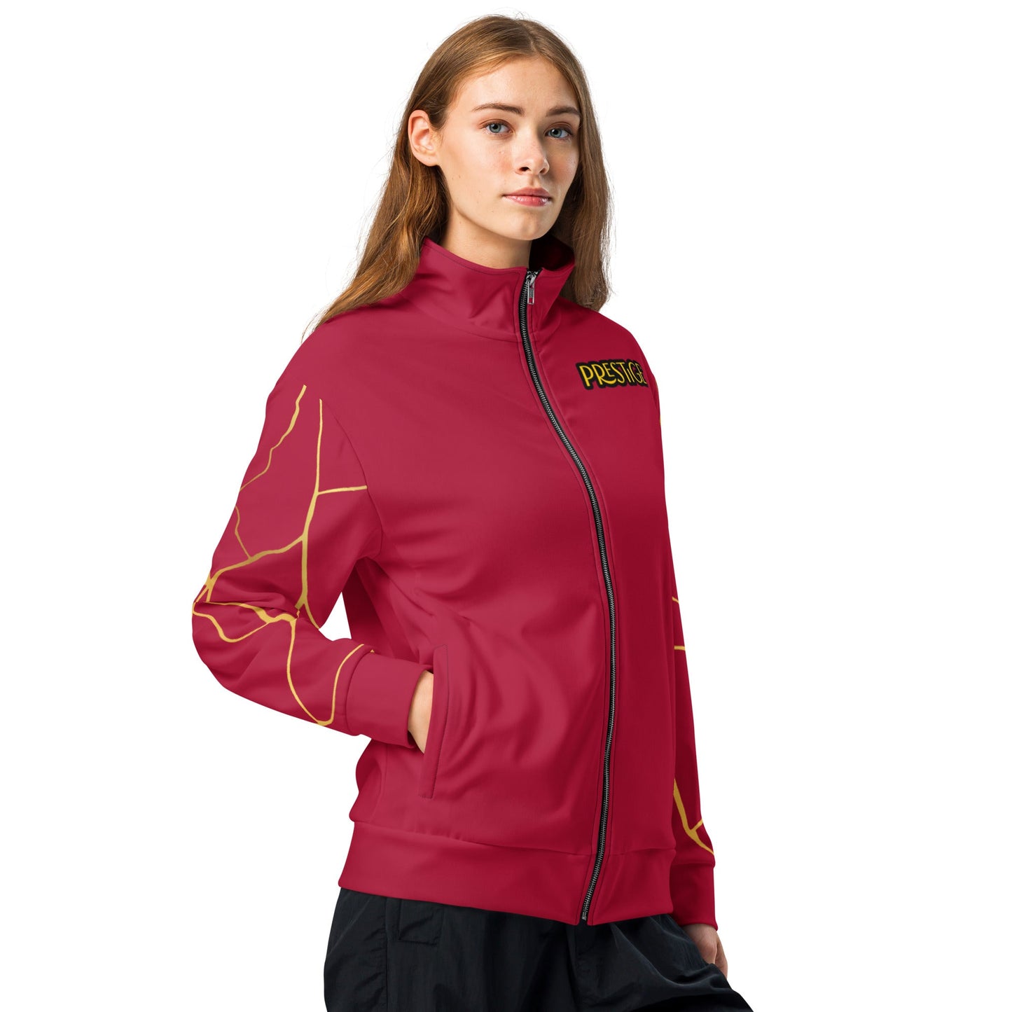 Veste de survêtement Prestige™ unisexe Vin et Or Filament Horizon - Prestige SXM