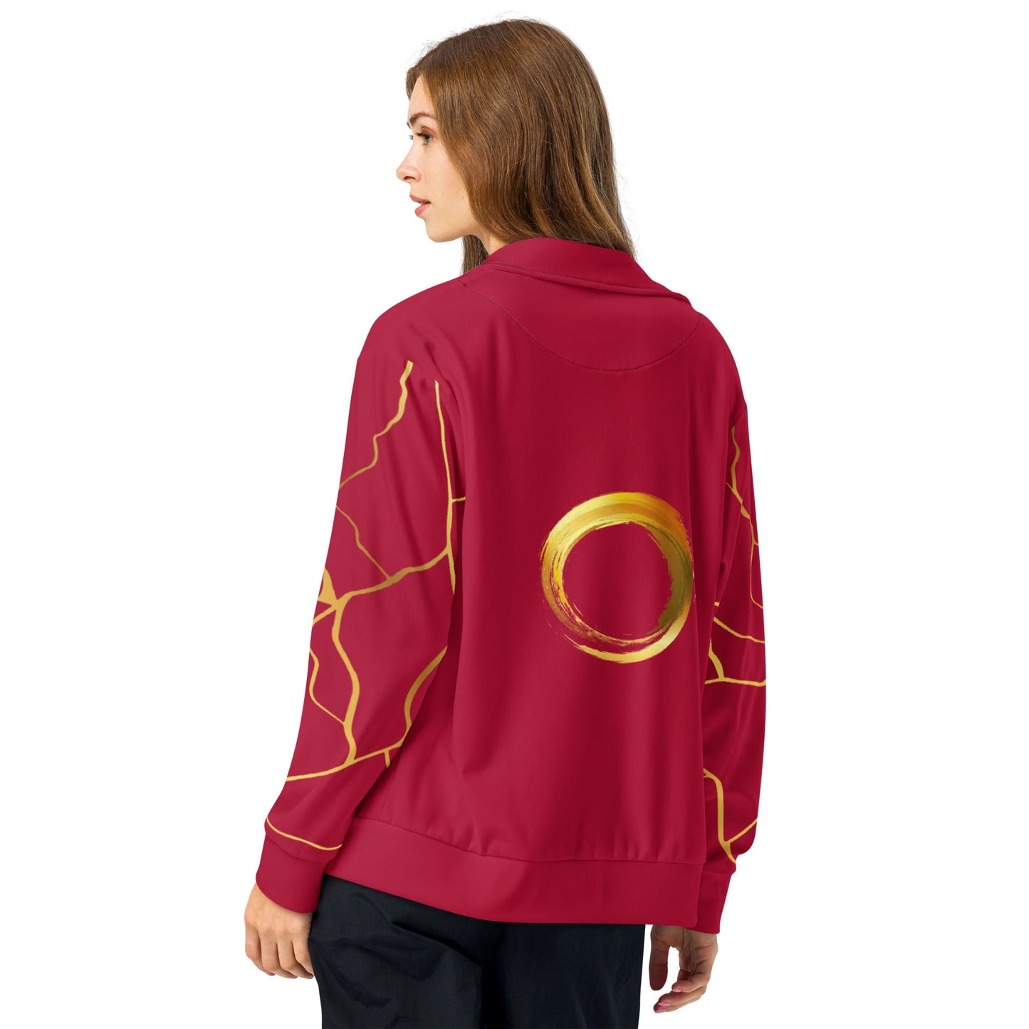 Veste de survêtement Prestige™ unisexe Vin et Or Filament Horizon - Prestige SXM