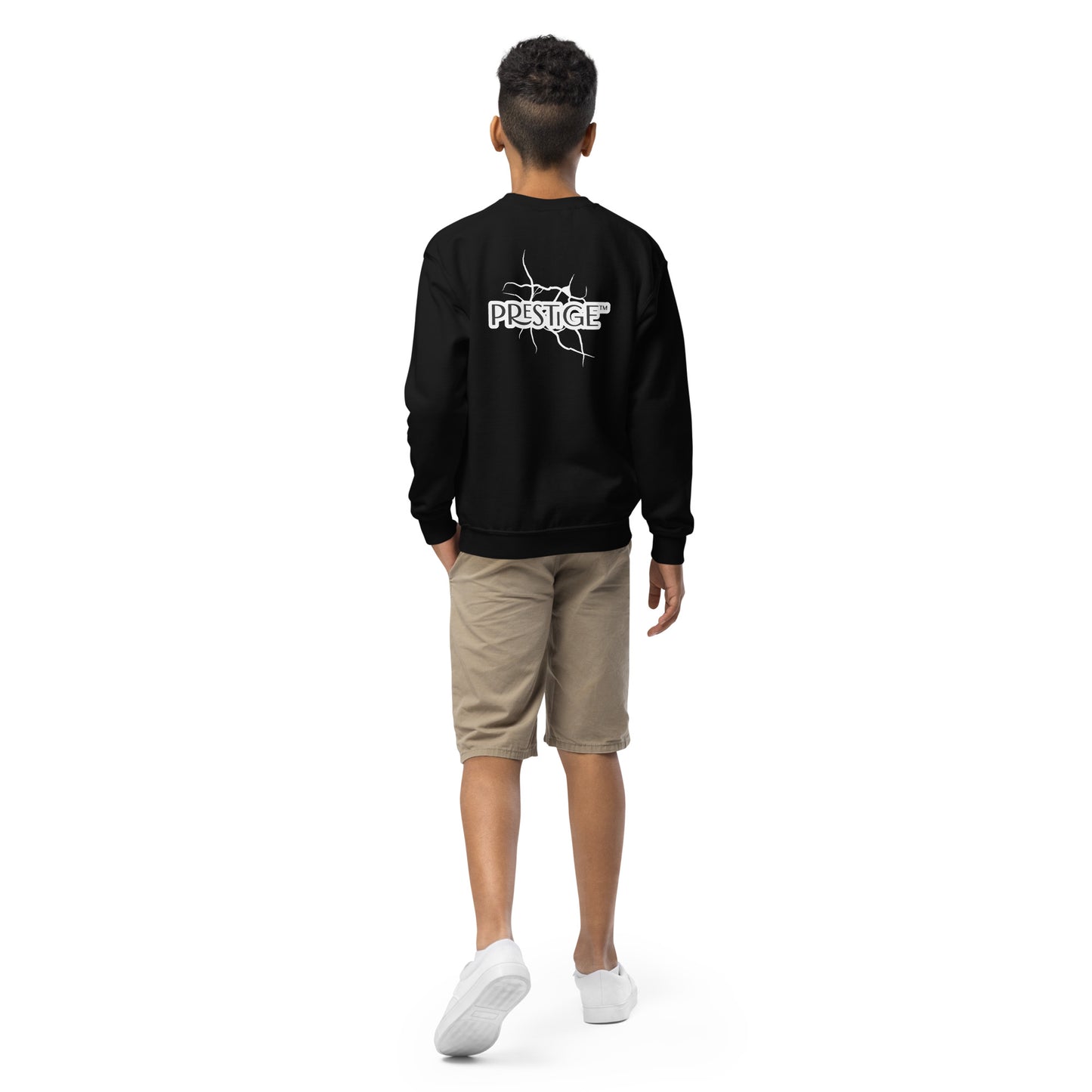 Sweat classique enfant Unisexe en Gildan 18000B Prestige™ Noir et Blanc NEW STYLE - Prestige SXM