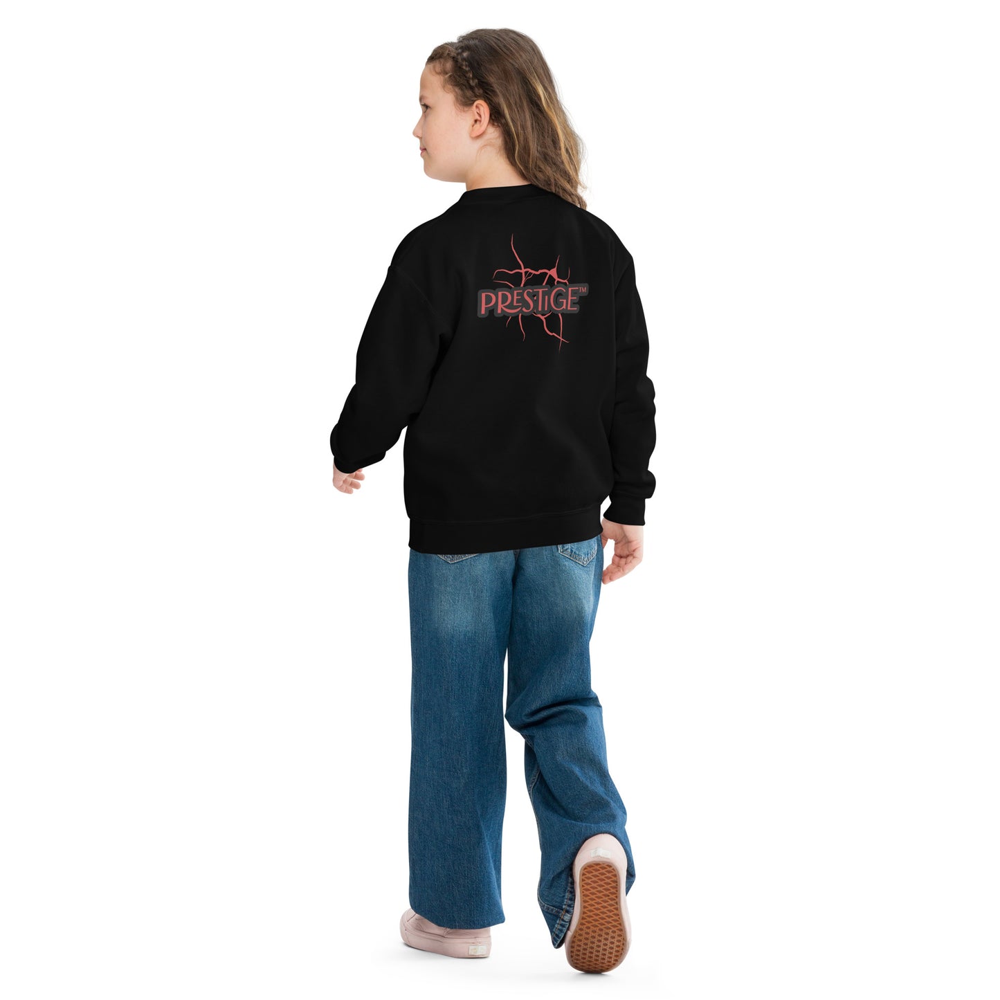 Sweat classique enfant Unisexe en Gildan 18000B Prestige™ Noir et Rouge NEW STYLE - Prestige SXM