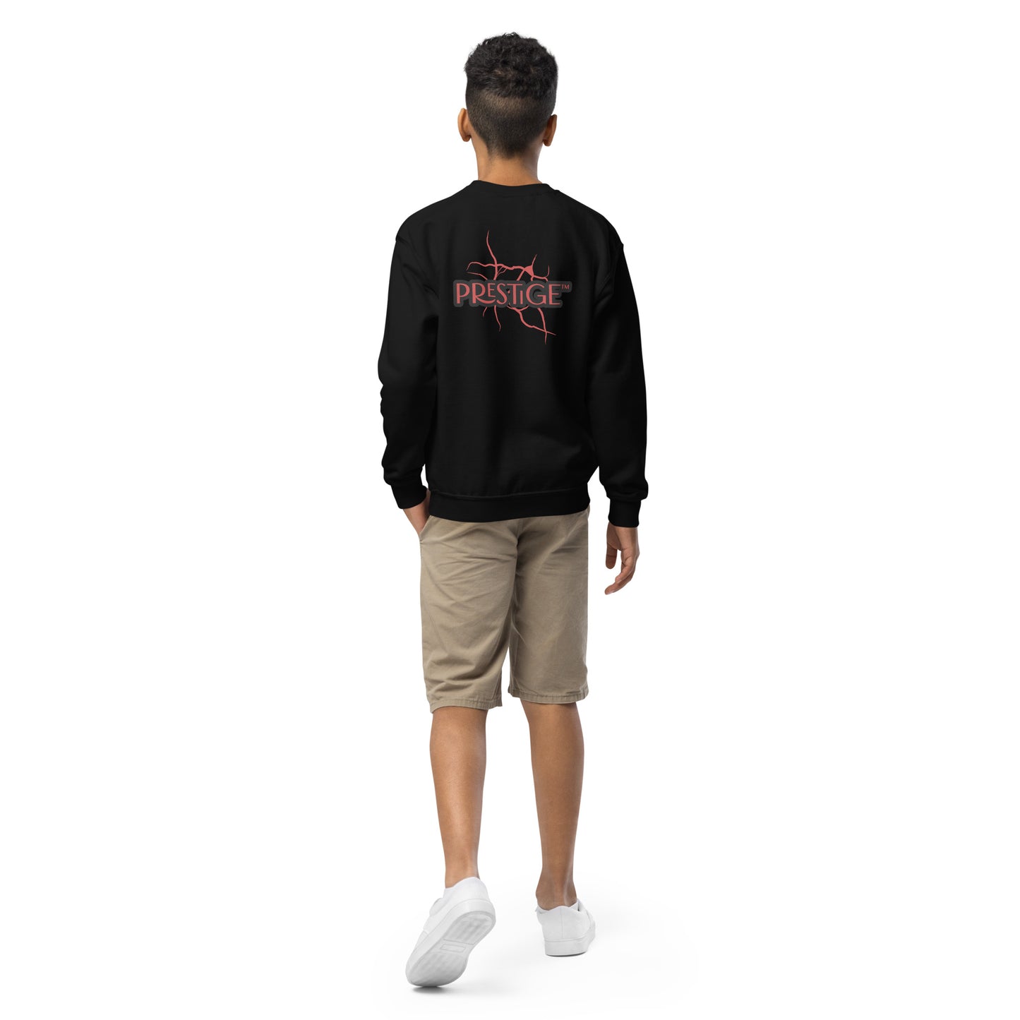Sweat classique enfant Unisexe en Gildan 18000B Prestige™ Noir et Rouge NEW STYLE - Prestige SXM