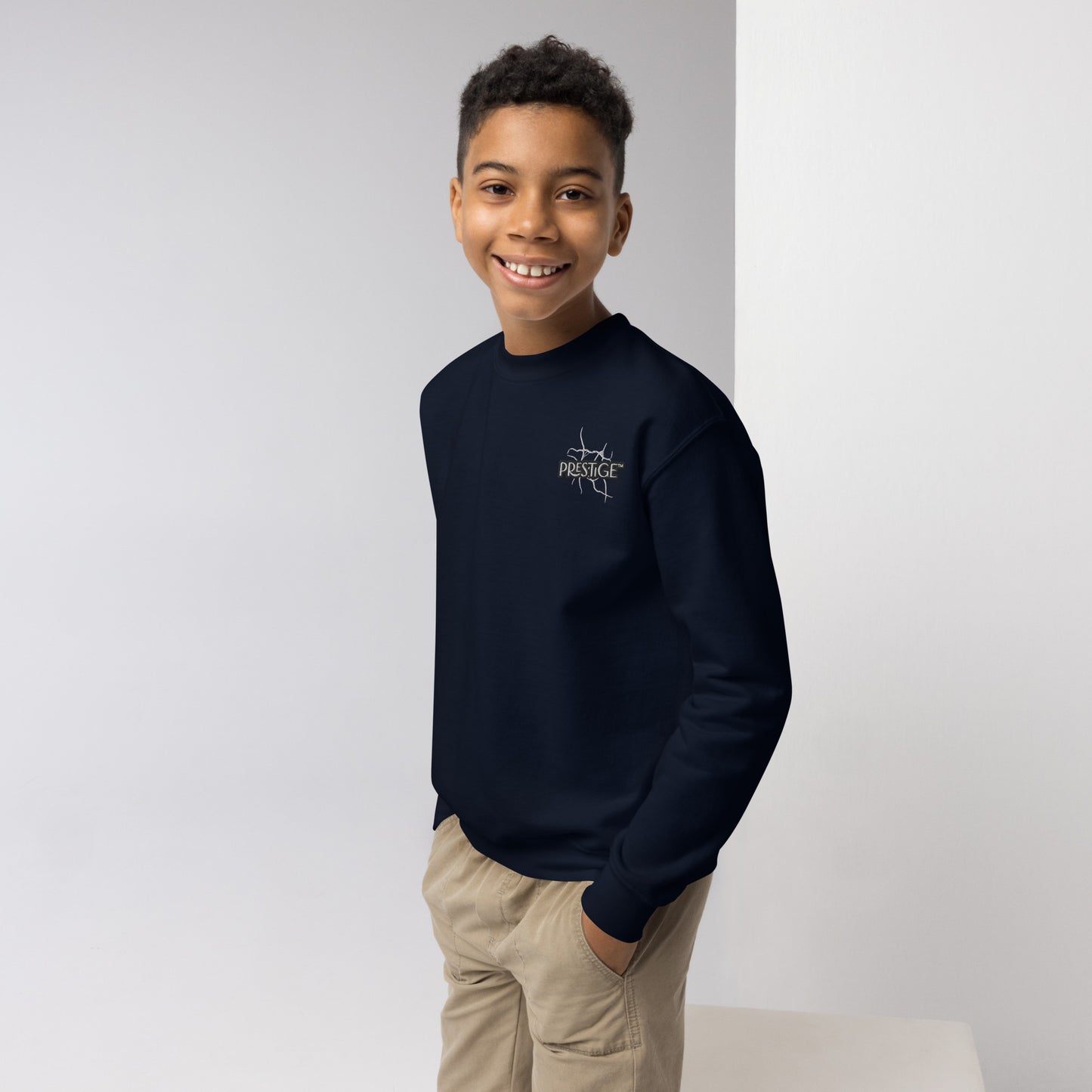Sweat classique enfant Unisexe en Gildan 18000B Prestige™ Noir et Blanc NEW STYLE - Prestige SXM