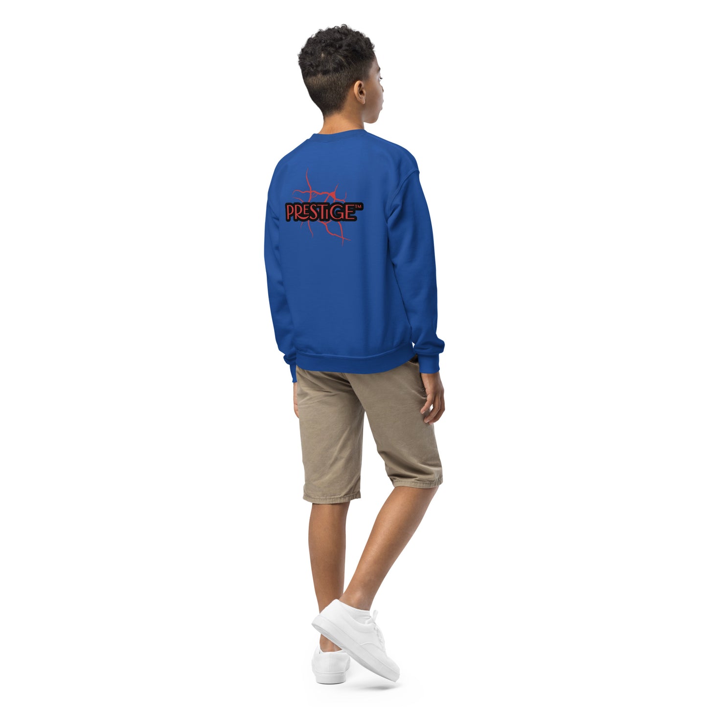 Sweat classique enfant Unisexe en Gildan 18000B Prestige™ Noir et Rouge NEW STYLE - Prestige SXM