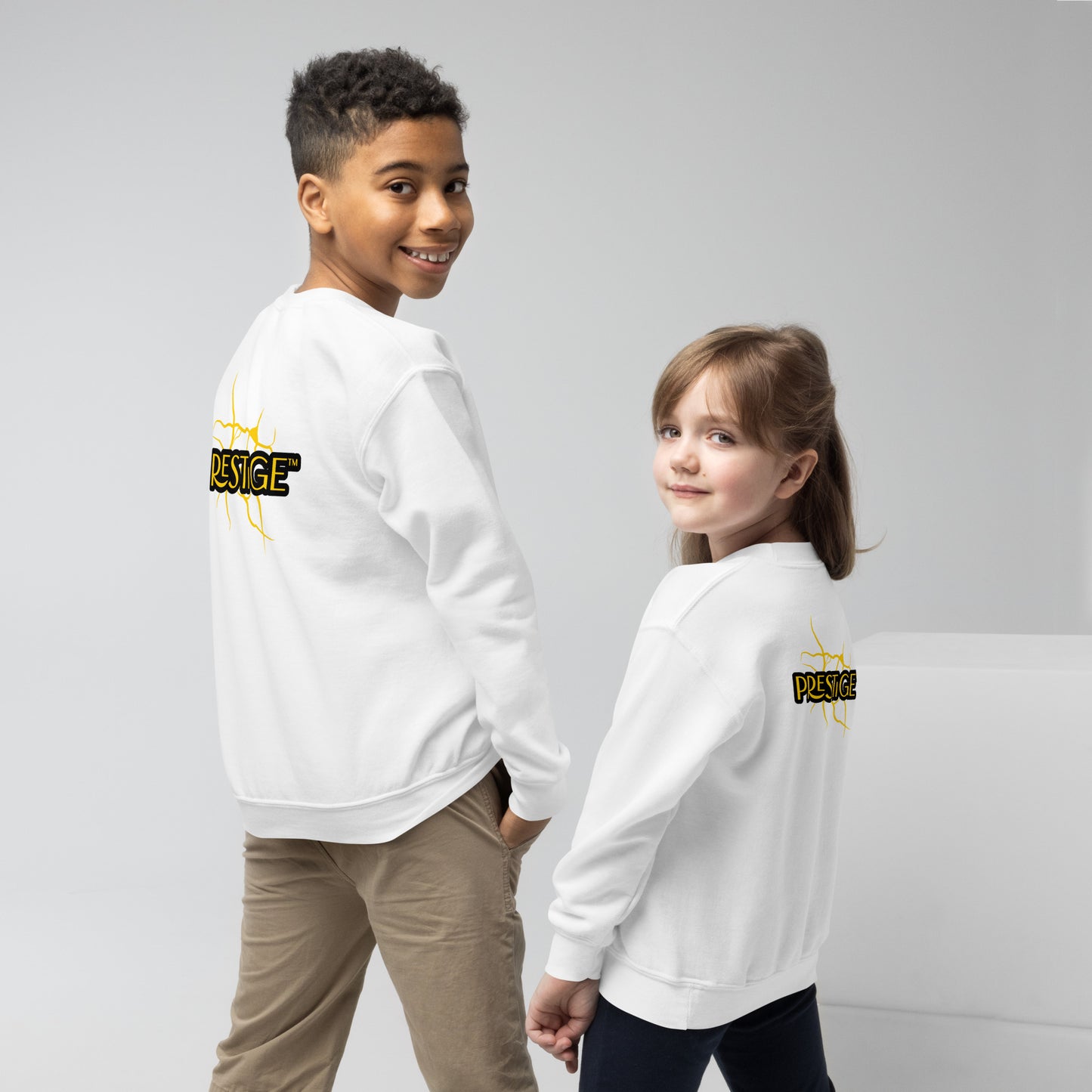 Sweat classique enfant Unisexe en Gildan 18000B Prestige™ Noir et Or NEW STYLE - Prestige SXM