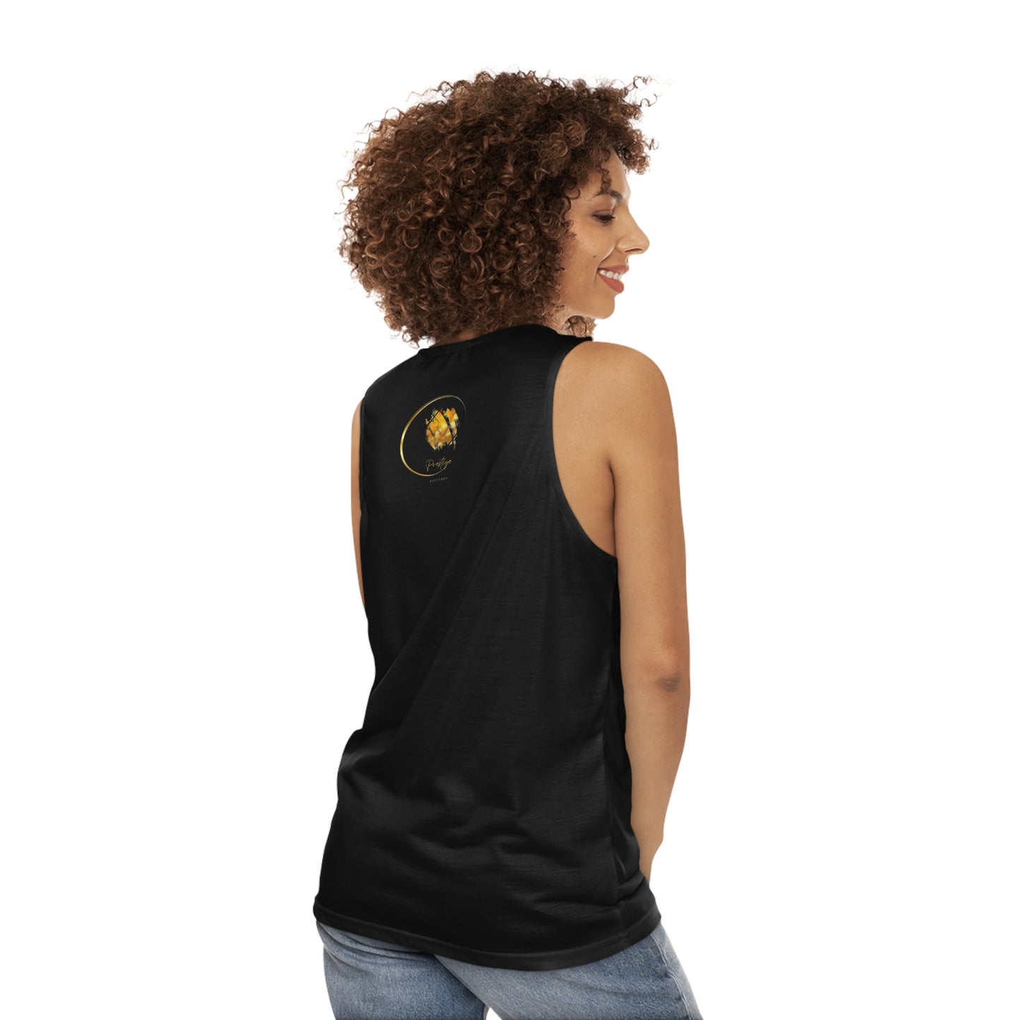 Prestige™ LOVE SXM Unisex-Tanktop Schwarz und Gold