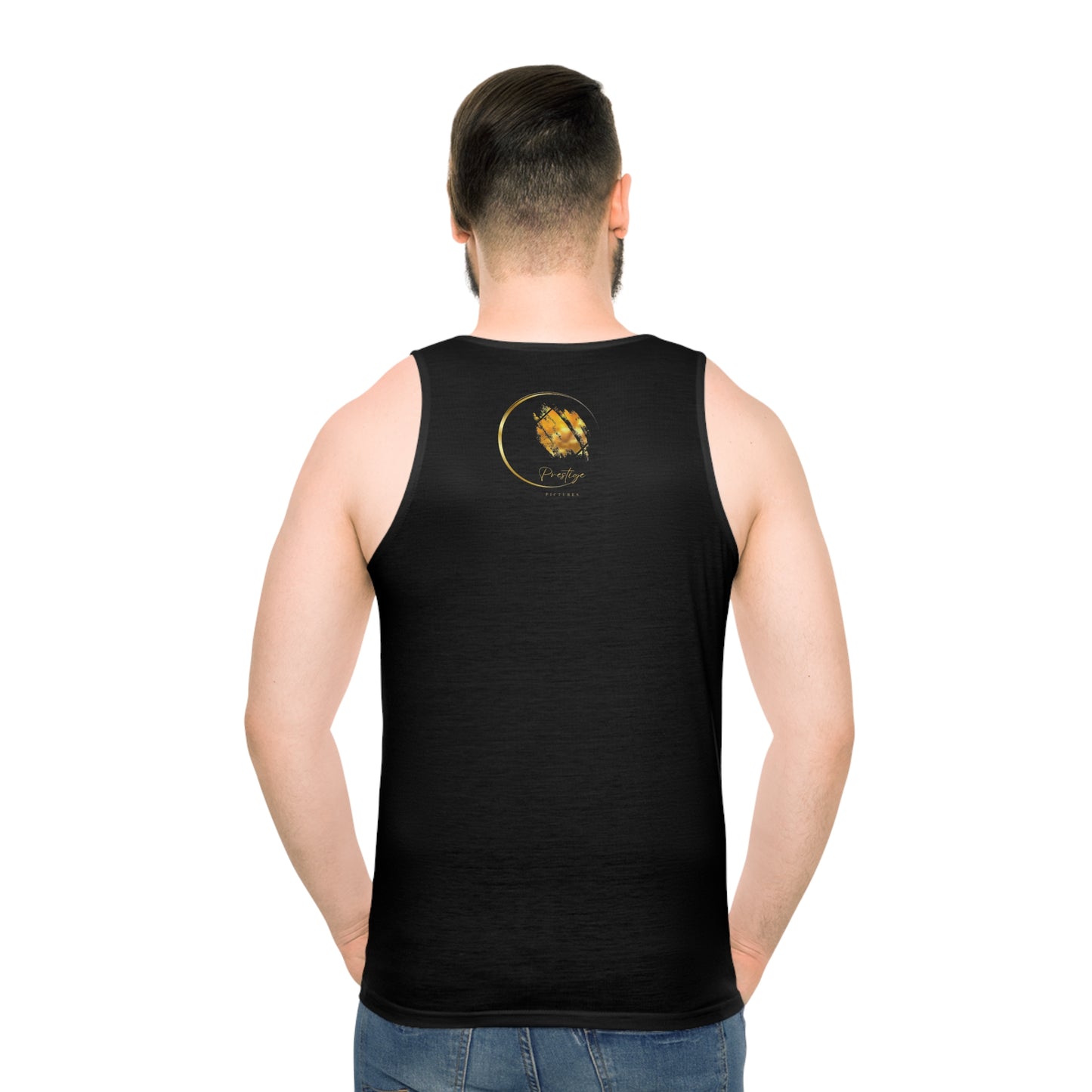 Prestige™ LOVE SXM Unisex-Tanktop Schwarz und Gold