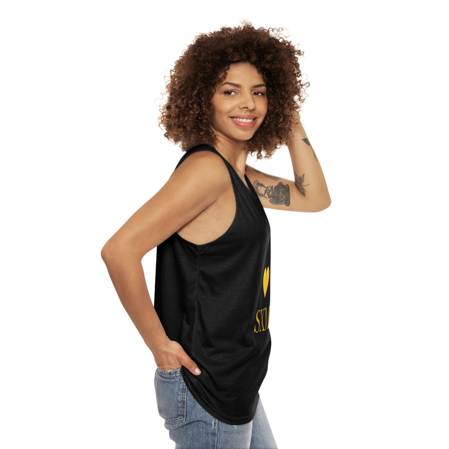 Prestige™ LOVE SXM Unisex-Tanktop Schwarz und Gold