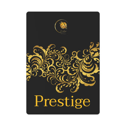 Cartes de Poker Prestige™ Noir & Or Floraison