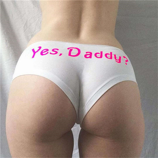 Culotte sexy imprimé "Yes Daddy"