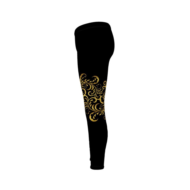 Prestige™ Blooming-Leggings in Schwarz und Gold