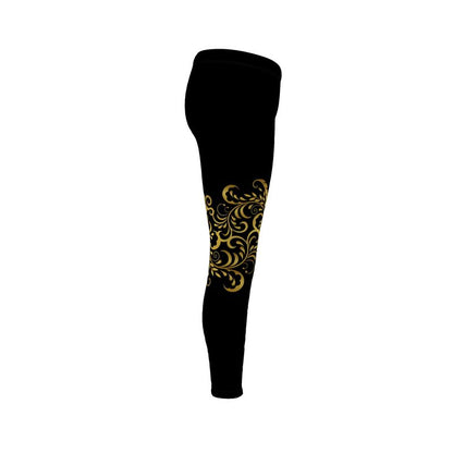 Prestige™ Blooming-Leggings in Schwarz und Gold