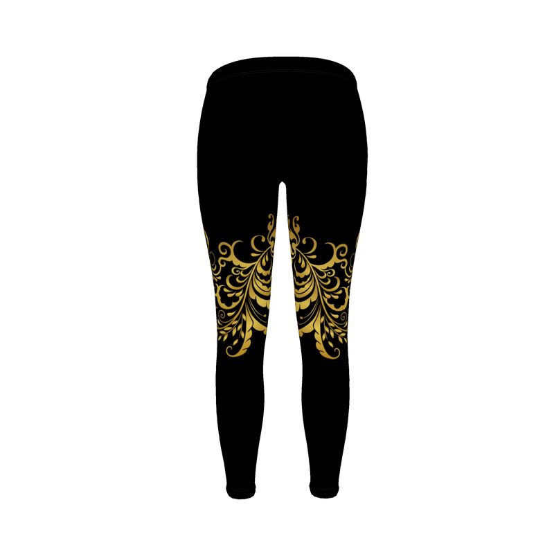 Prestige™ Blooming-Leggings in Schwarz und Gold