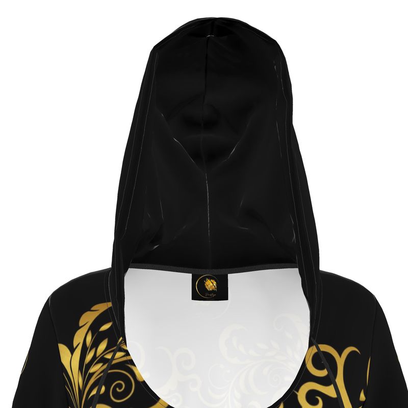 Robe à capuche Prestige™ Noir et Or Floraison