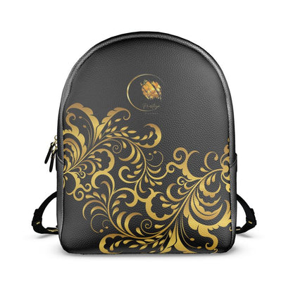 Colville Rucksack aus Nappaleder und Gold Luxury Prestige™ Black and Gold Flowering