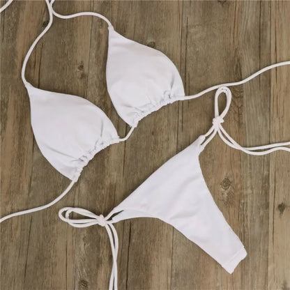 Side Tie Bra Bikini Set