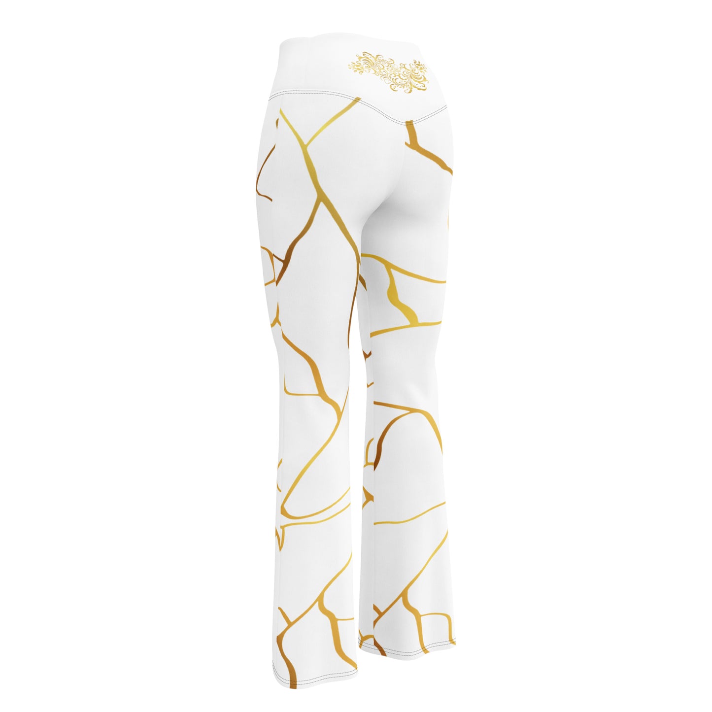 Leggings évasés Prestige™  Blanc et Or Filament