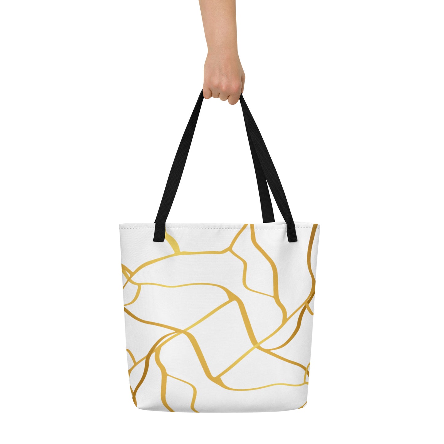 Sac Tote Prestige™ Blanc et Or Filament