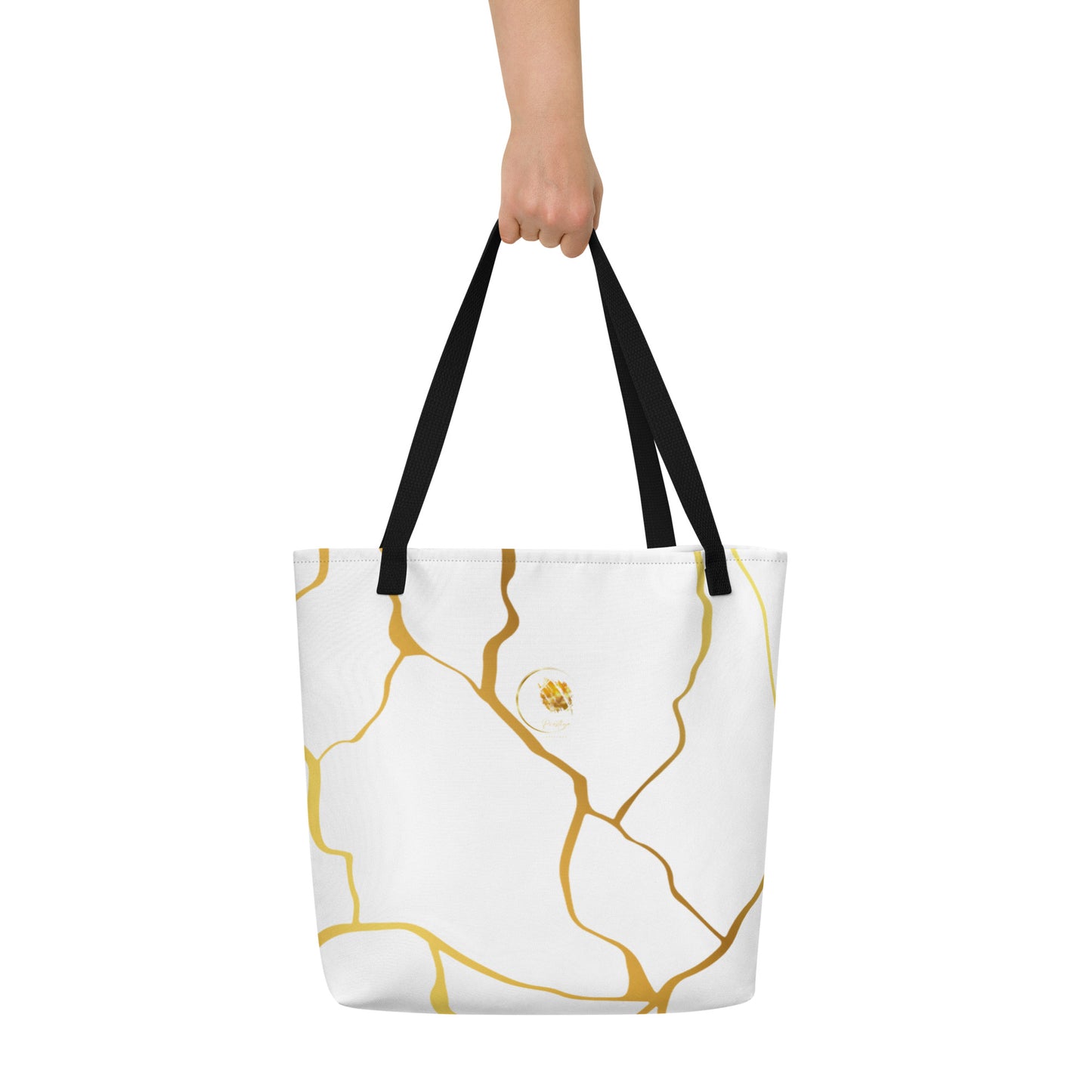 Sac Tote Prestige™ Blanc et Or Filament