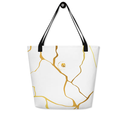 Sac Tote Prestige™ Blanc et Or Filament