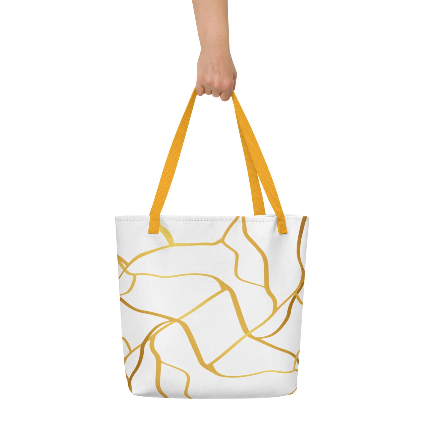 Sac Tote Prestige™ Blanc et Or Filament