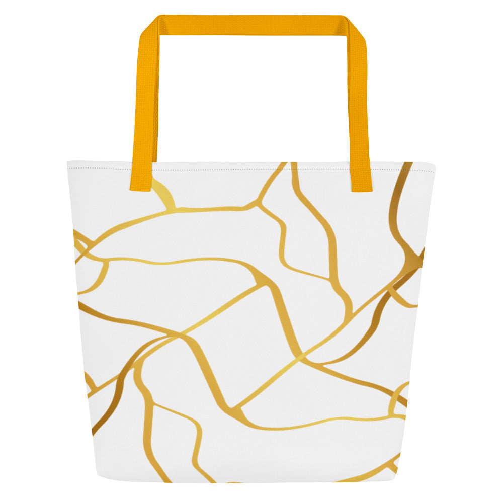 Sac Tote Prestige™ Blanc et Or Filament