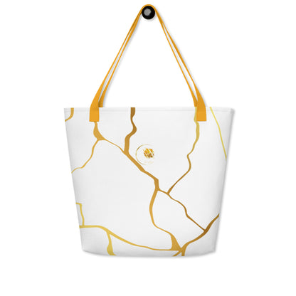 Sac Tote Prestige™ Blanc et Or Filament