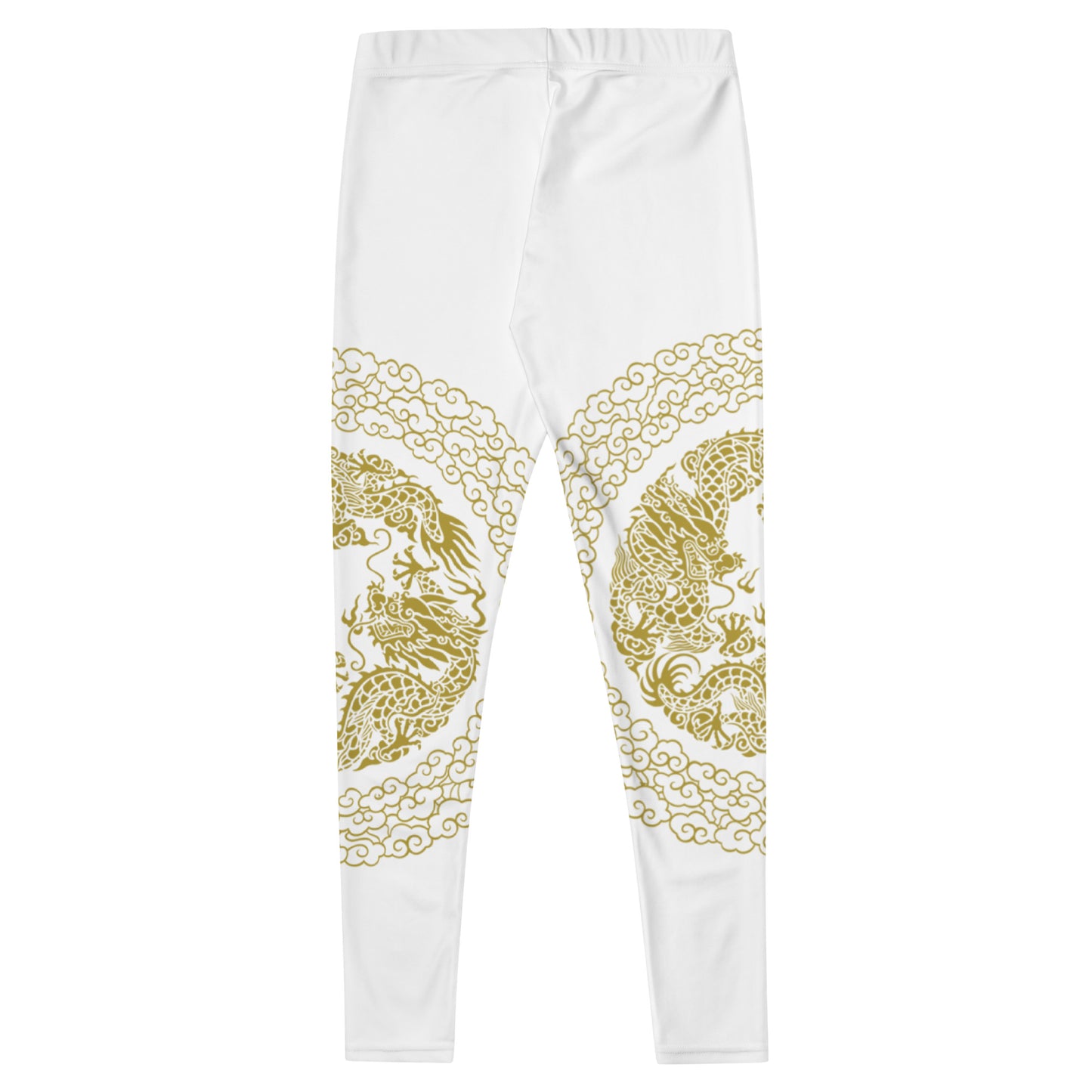 Prestige™ Dragon White & Gold Sports Leggings