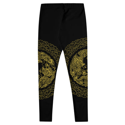 Prestige™ Dragon Sport-Leggings in Schwarz und Gold