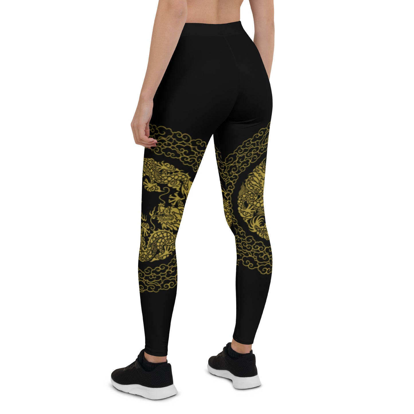 Prestige™ Dragon Sport-Leggings in Schwarz und Gold