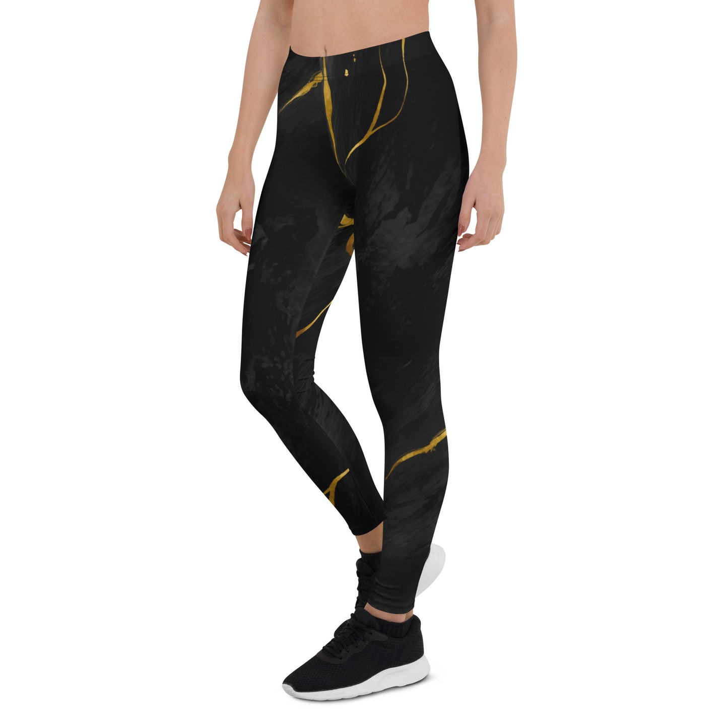 Leggings de Sport Prestige™ Marbre Noir & Or