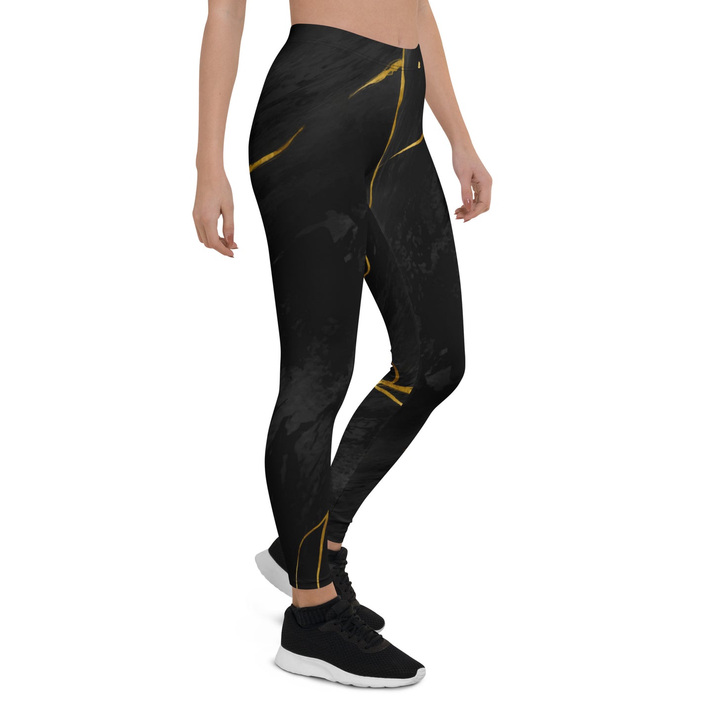 Leggings de Sport Prestige™ Marbre Noir & Or