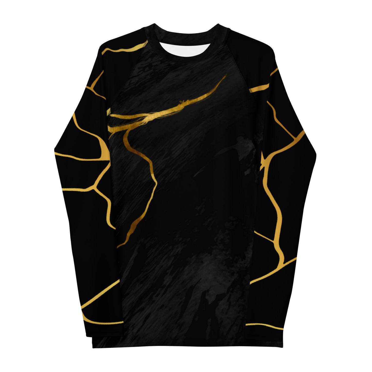 Prestige™ Men's Black Marble &amp; Gold Filament Compression T-Shirt