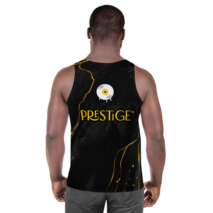 Prestige™ Black and Gold Marble Unisex Tank Top