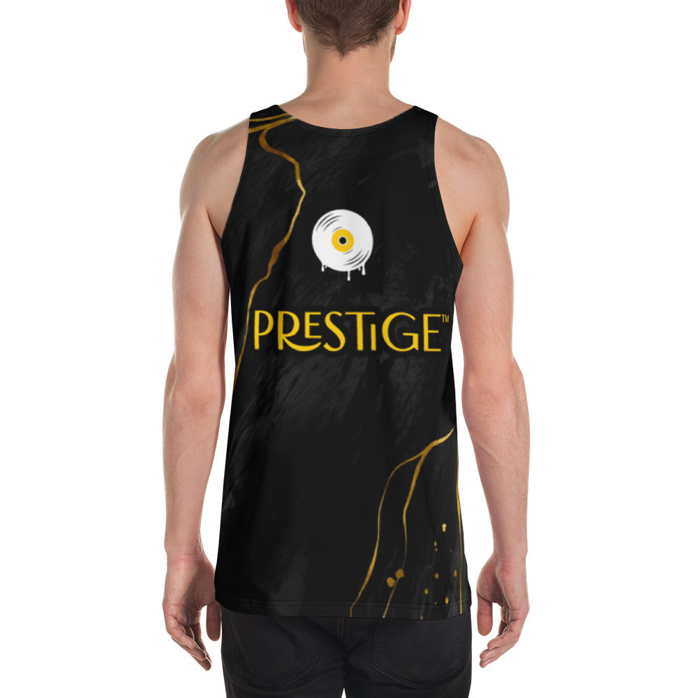 Prestige™ Black and Gold Marble Unisex Tank Top